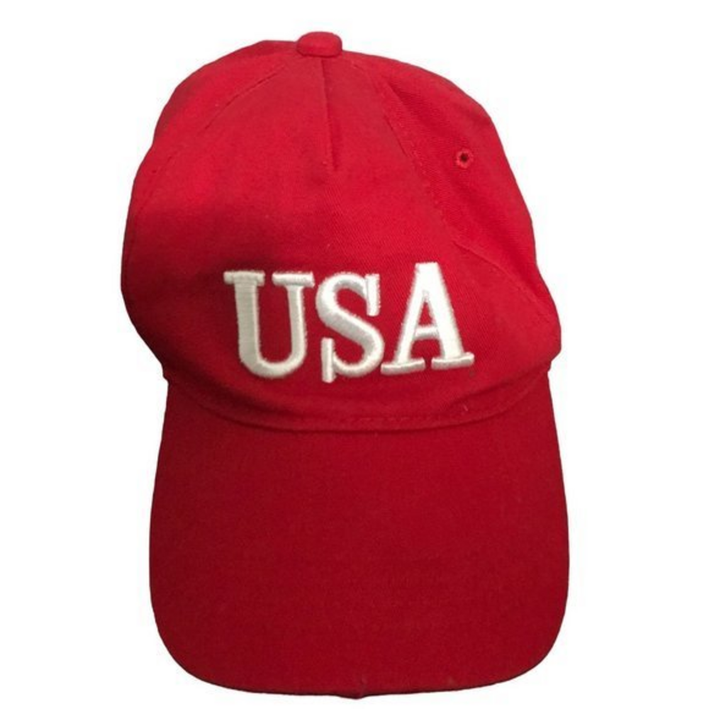 USA Mens 45 Donald Trump Red American Flag‎ Adjustable Hat
